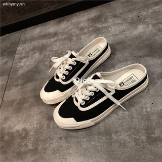 Giày Lười Vải Canvas Thời Trang 2021