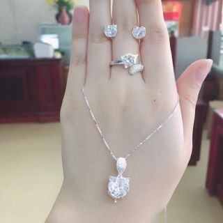 Bộ trang sức bạc hồ ly