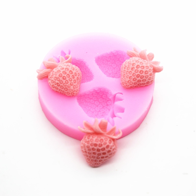Khuôn làm bánh kẹo hình quả dâu dễ thương xinh xắn