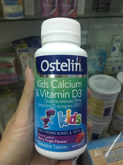 Canxi vitamind3 ostelin kid 90 viên