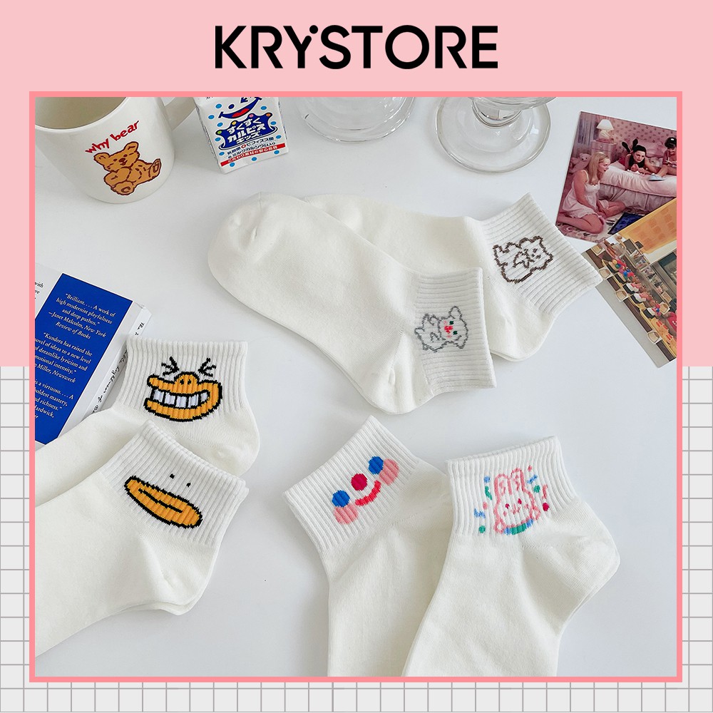 Tất ngắn cổ hình con vật cute dễ thương phong cách Hàn Quốc NC21