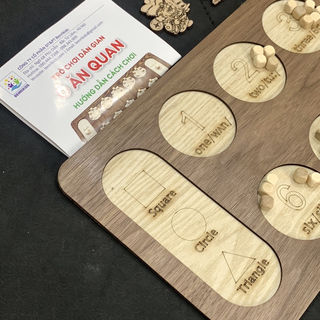 Bàn Cờ Ô Ăn Quan Mancala Đồ Chơi Board Game Dân Gian Việt Nam Phiên Bản Lộc Thọ Siêu Đẹp