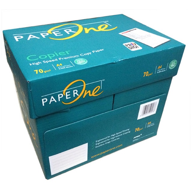 Thùng 5 ram giấy Paper One A4 70gsm