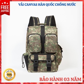Balo phượt rằn ri cao cấp, chất liệu canvas chống nước gần như tuyệt đối - Hàng chính hãng - Bảo hành 03 năm