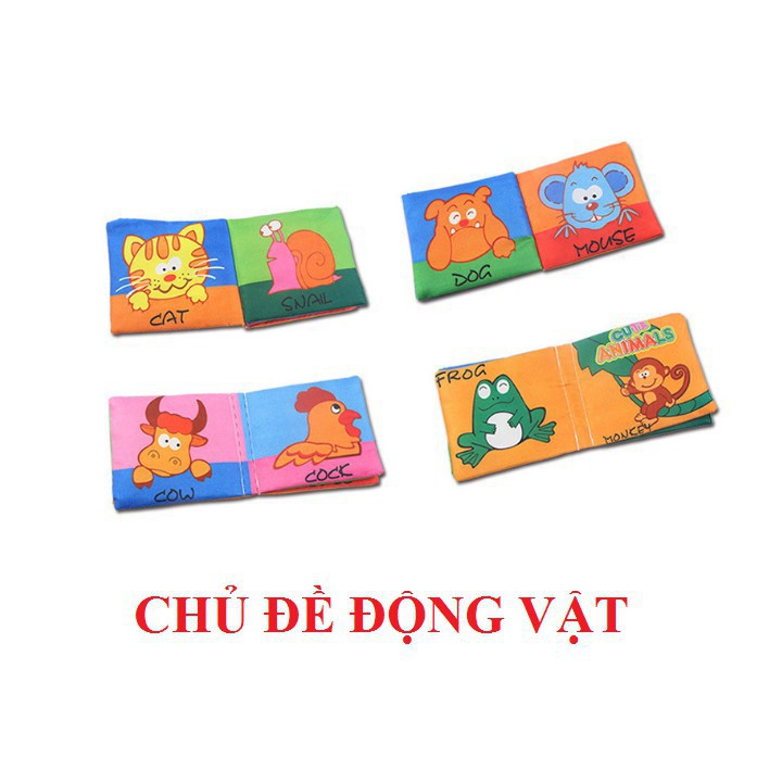Đồ chơi sách vải tiếng Anh nhiều chủ đề cho bé - Đồ chơi giáo dục