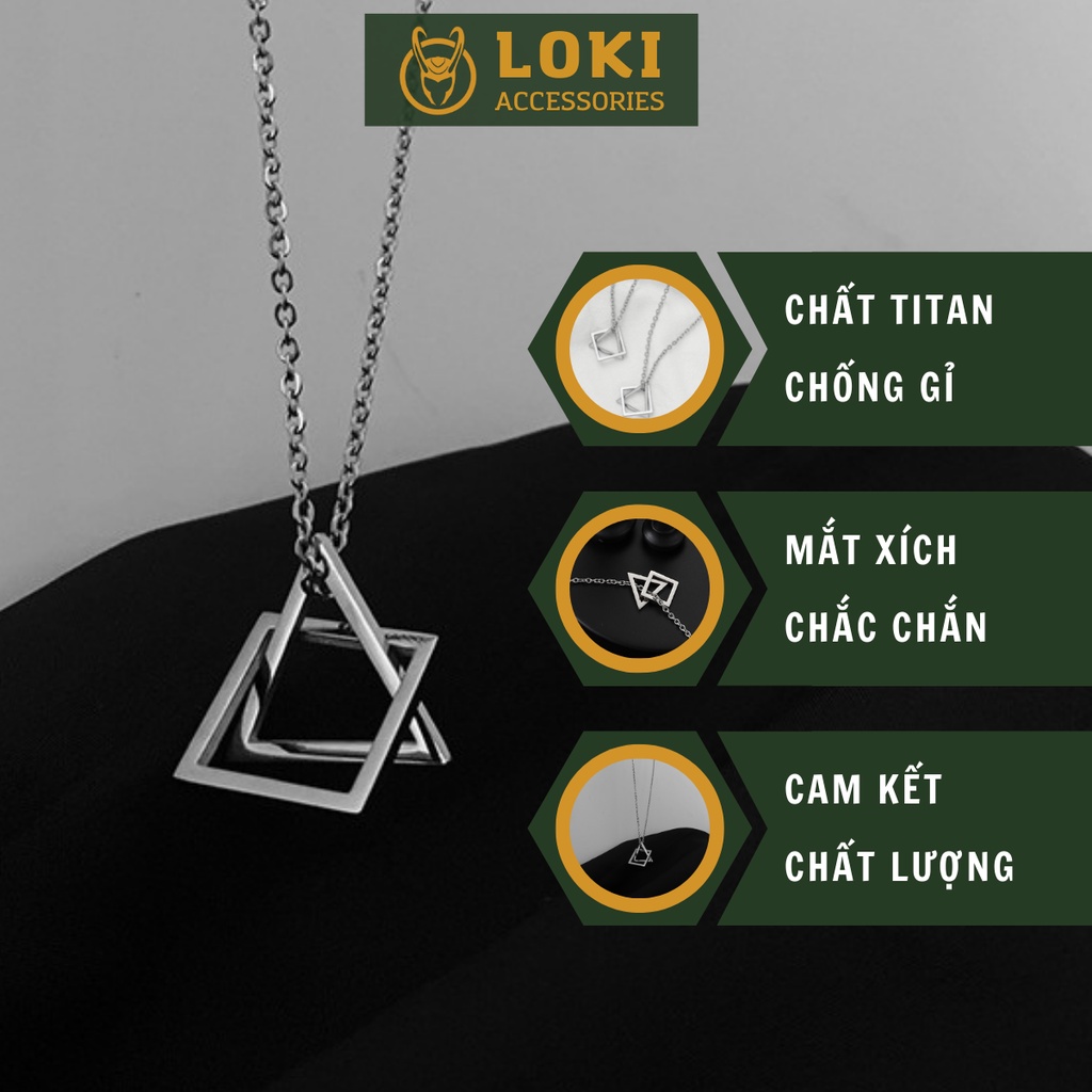 Vòng cổ nam dây chuyền nam nữ màu bạc unisex Loki Accessories Doe68 Chain Phụ kiện Titan không gỉ - Doe68 Chain
