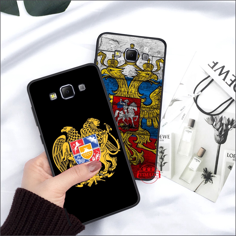 Ốp điện thoại mềm in hình quốc kỳ Nga cho Samsung A3 A5 A6 Plus A7 A8 A9 2016 2017 2018 A20E