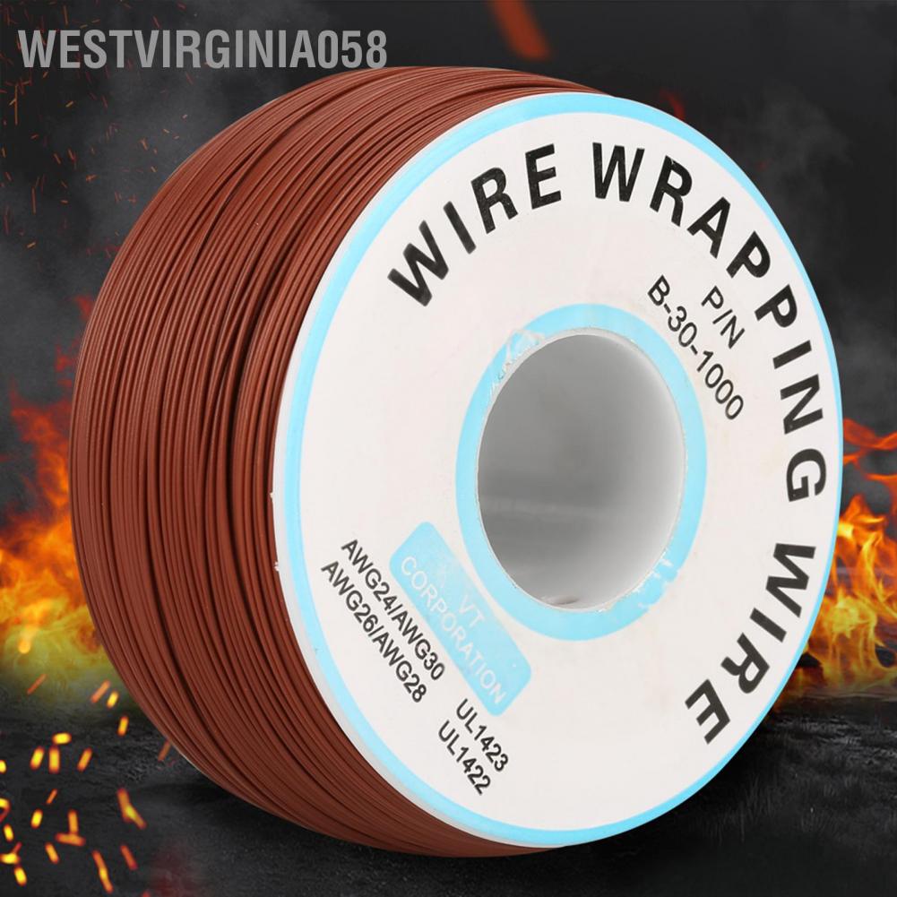 Có thể bán buôn 1Roll Wire-Wrapping Single Copper Wire Strand 30AWG Cable 0.25mm Core Diameter Westvirginia058 Hàng giao ngay