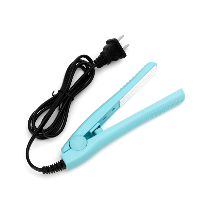 Máy Duỗi / Uốn Tóc Mini Màu Đen / Hồng / Xanh Dương Bằng Gốm Sứ Kích