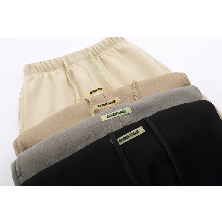 Quần thể thao jogger vải nhung kích thước lớn in chữ Fear OF GOD Essentials thời trang