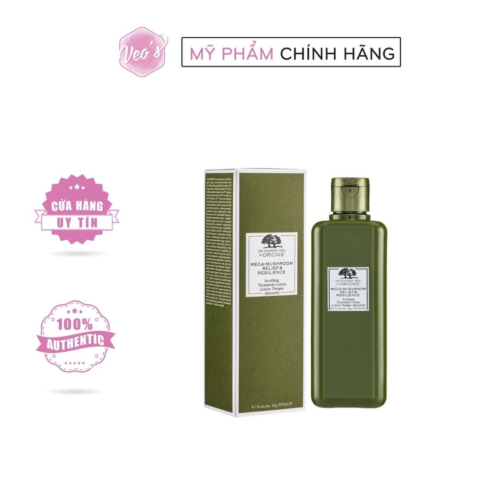 Nước hoa hồng nấm Origins Mega Mushroom Skin Relief Soothing Treatment Lotion 200ml