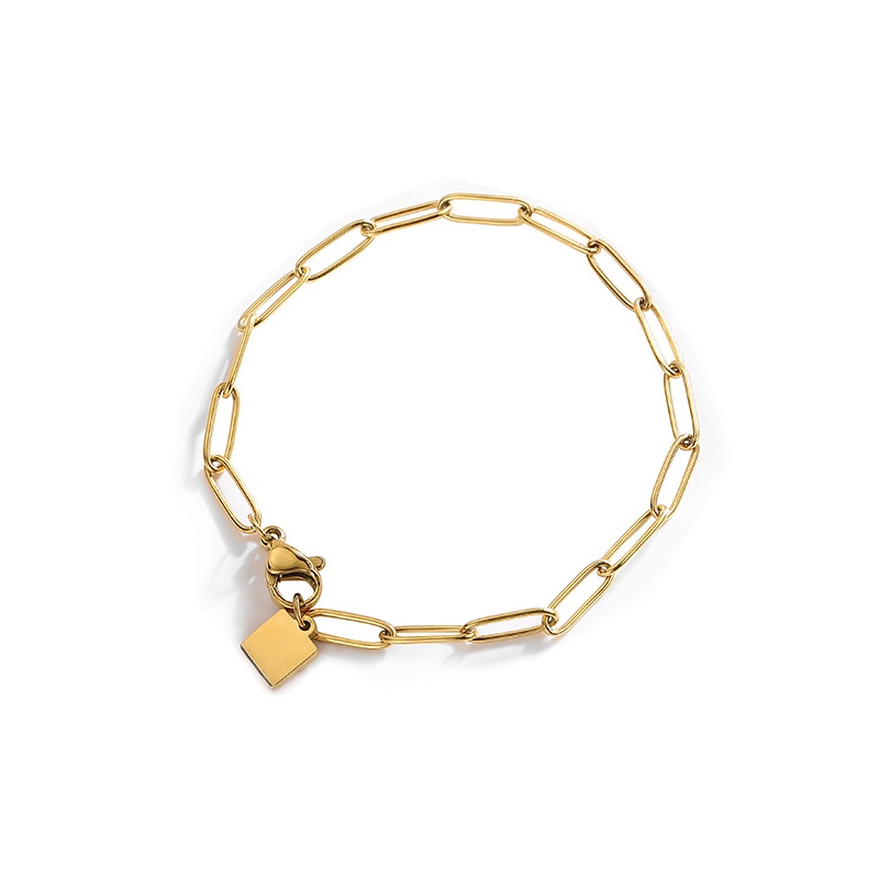 Vòng Đeo Tay Bằng Thép Titan 18k Phong Cách Nhật Hàn Đơn Giản Chống Nước Chống Rỉ