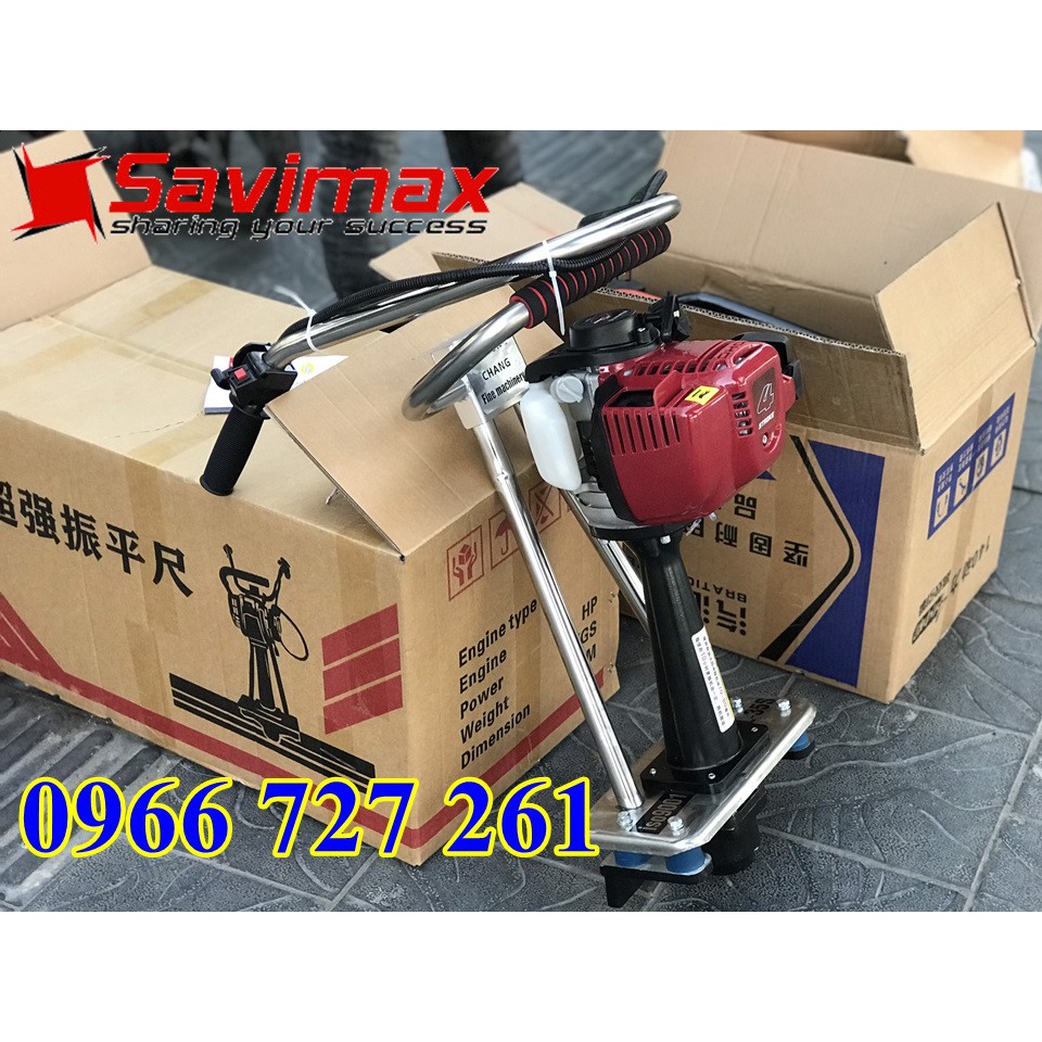 ĐẠI HẠ GIÁ máy đầm thước chạy xăng động cơ Honda GX35 khung inox thước dài 2m