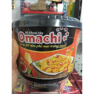 Mì trộn Omachi xốt tôm phô mai trứng muối hộp 105g