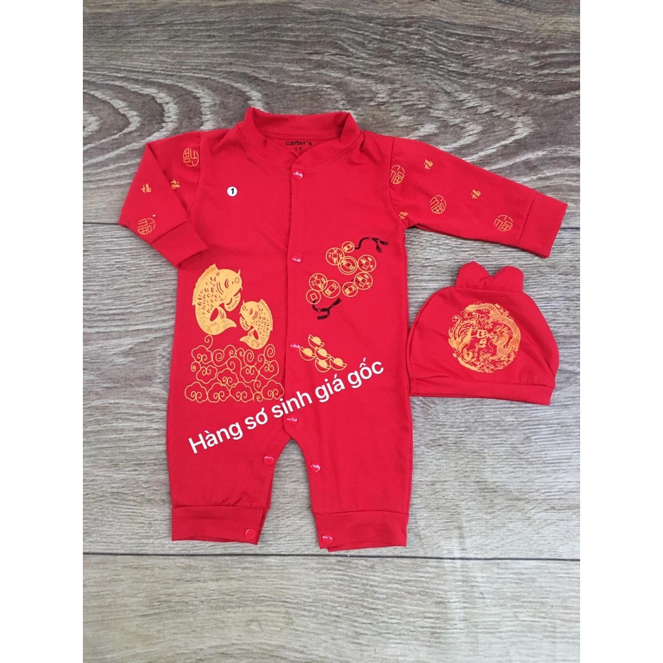 Body Tết Vải Cotton Nỉ Cho Bé Trai Bé Gái
