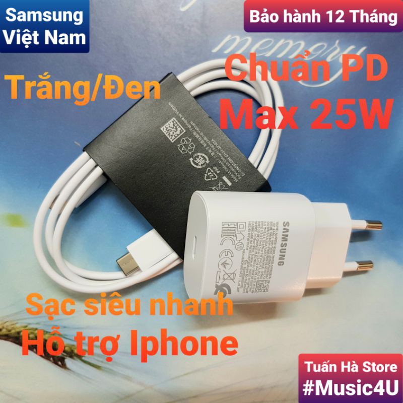 Củ sạc siêu nhanh EP-TA800 25W USB Type C cho Samsung S20 S21 S22 Note 10 Note 20 Plus Tuấn Hà Store