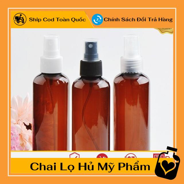 Chai Xịt Phun Sương ❤ TOP GIÁ RẺ ❤ Chai xịt phun sương nâu 30ml/50ml/100ml - chai chiết mỹ phẩm , phụ kiện du lịch