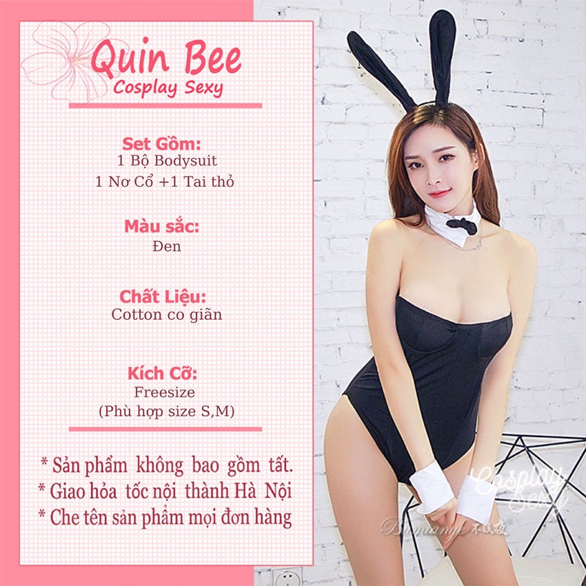 Bodysuit Sexy Cosplay Thỏ Bunny Gợi Cảm Đồ Ngủ Nữ Sexy - T1300 - QuinBee | BigBuy360 - bigbuy360.vn