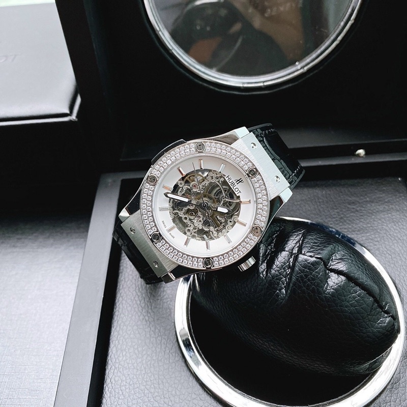 HUBLOT Viền Đá Công Nghệ eta thuỵ sĩ - Đồng Hồ Cơ Nam 42mm Cao Cấp