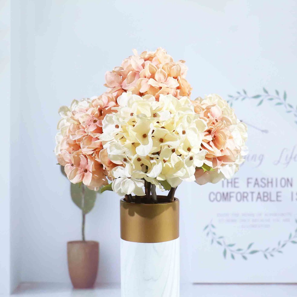 Bó hoa cẩm tú cầu nhân tạo trang trí bàn ăn/phòng khách/tiệc cưới