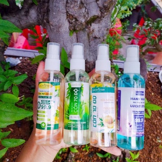 Cồn Xịt kháng khuẩn Trà xanh/Dưa gang chai 1000ml Lucky Star 1L