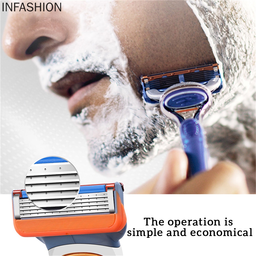 [Hàng mới về] 4 Đầu dao cạo râu 5 lớp thay thế an toàn cho Gillette FUSION