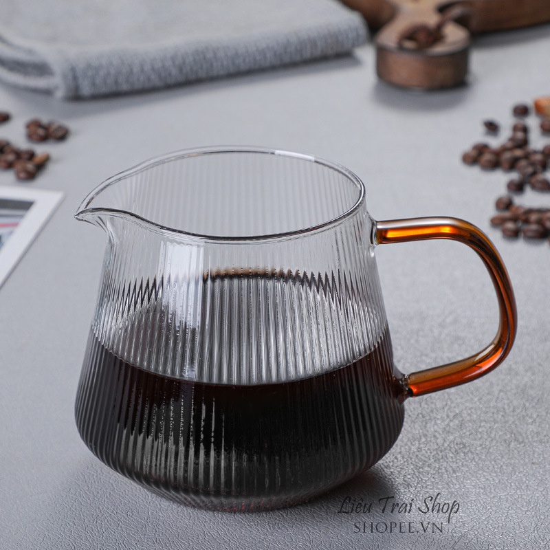 Bình chia cà phê vân dọc bình đựng cafe coffee server