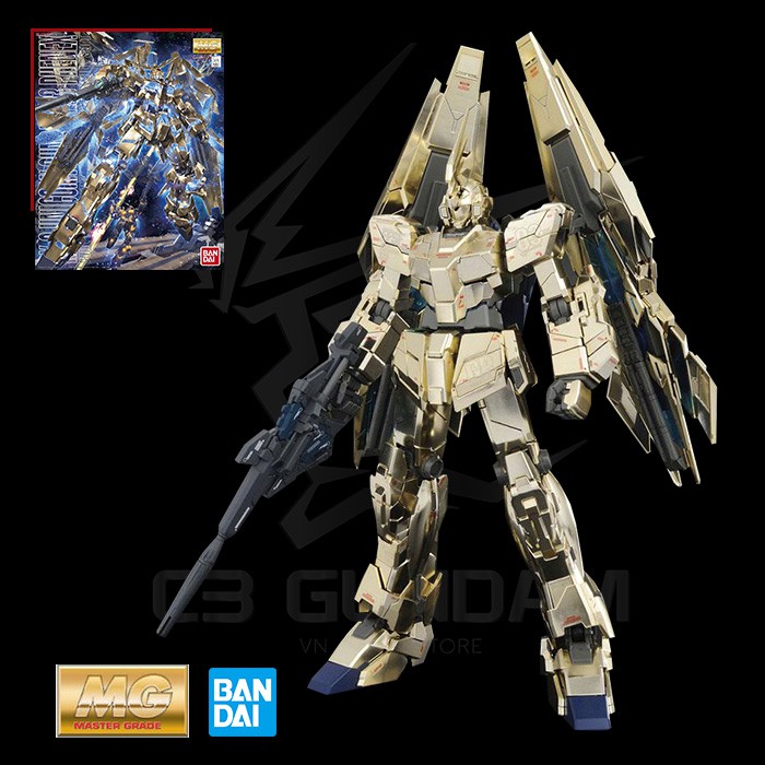 MÔ HÌNH LẮP RÁP BANDAI MG 1/100 RX-0 UNICORN 03 PHENEX ( GOLD COATING) GUNDAM UC GUNPLA CHÍNH HÃNG NHẬT BẢN