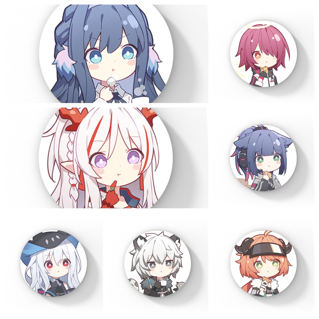 Combo 7 huy hiệu cài áo IN HÌNH Arknights game chibi dễ thương tiện lợi