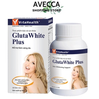 Thực Phẩm Chức Năng Viên uống Hỗ Trợ Làm Sáng Da,Mờ Nám,Tàn Nhang VitaHealth Gluta White Plus (30 viên/ hộp)