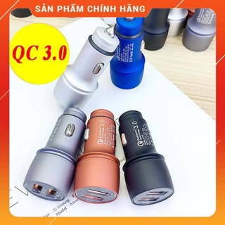 TẨU SẠC ĐIÊN THOẠI TRONG Ô TÔ, TẨU SẠC NHANH QC3.0 ( TIÊU CHUẨN EU, CÓ ẢNH THẬT)