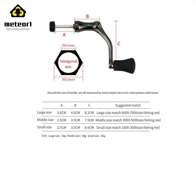Tay Quay Máy Câu Cá Bằng Kim Loại Chất Lượng Cao