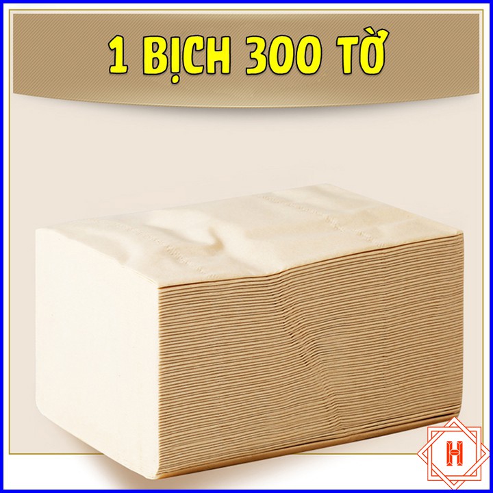 1 gói giấy ăn gấu trúc sợi tre Sipiao ( 300 tờ ) { H }
