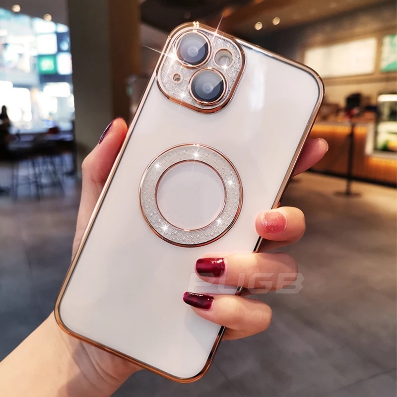 Ốp Điện Thoại Mạ Kim Cương Lấp Lánh Sang Trọng Cho iPhone 14 Pro Max 13 12 11 Pro Max 14 Plus