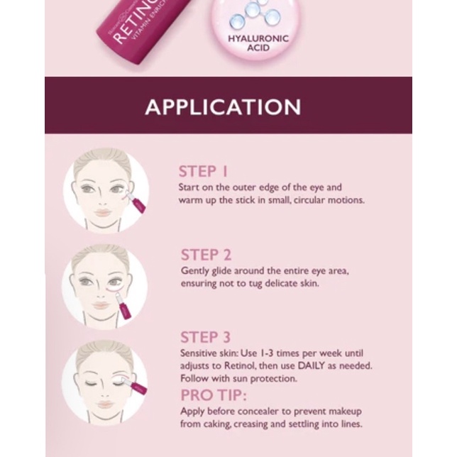 Thanh lăn dưỡng mắt chống lão hoá retinol vitamin enriched 3.5g