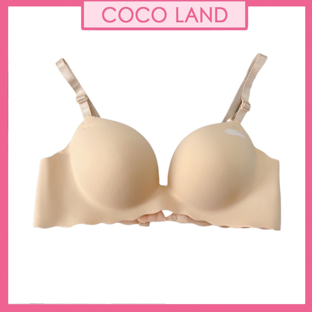 [HOT 2021 Áo lót nữ, Áo ngực trơn cài trước có đệm, không gọng , áo nâng ngực Cao cấp -Quả Chéo, Họa Tiết Hình Lá | BigBuy360 - bigbuy360.vn