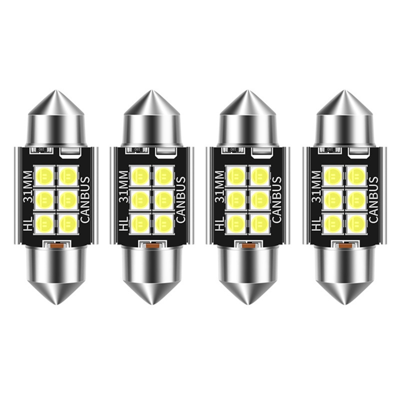 Bộ 4 Đèn Led 6SMD 31 / 36 / 39 / 41mm 12V-20V Chất Lượng Cao