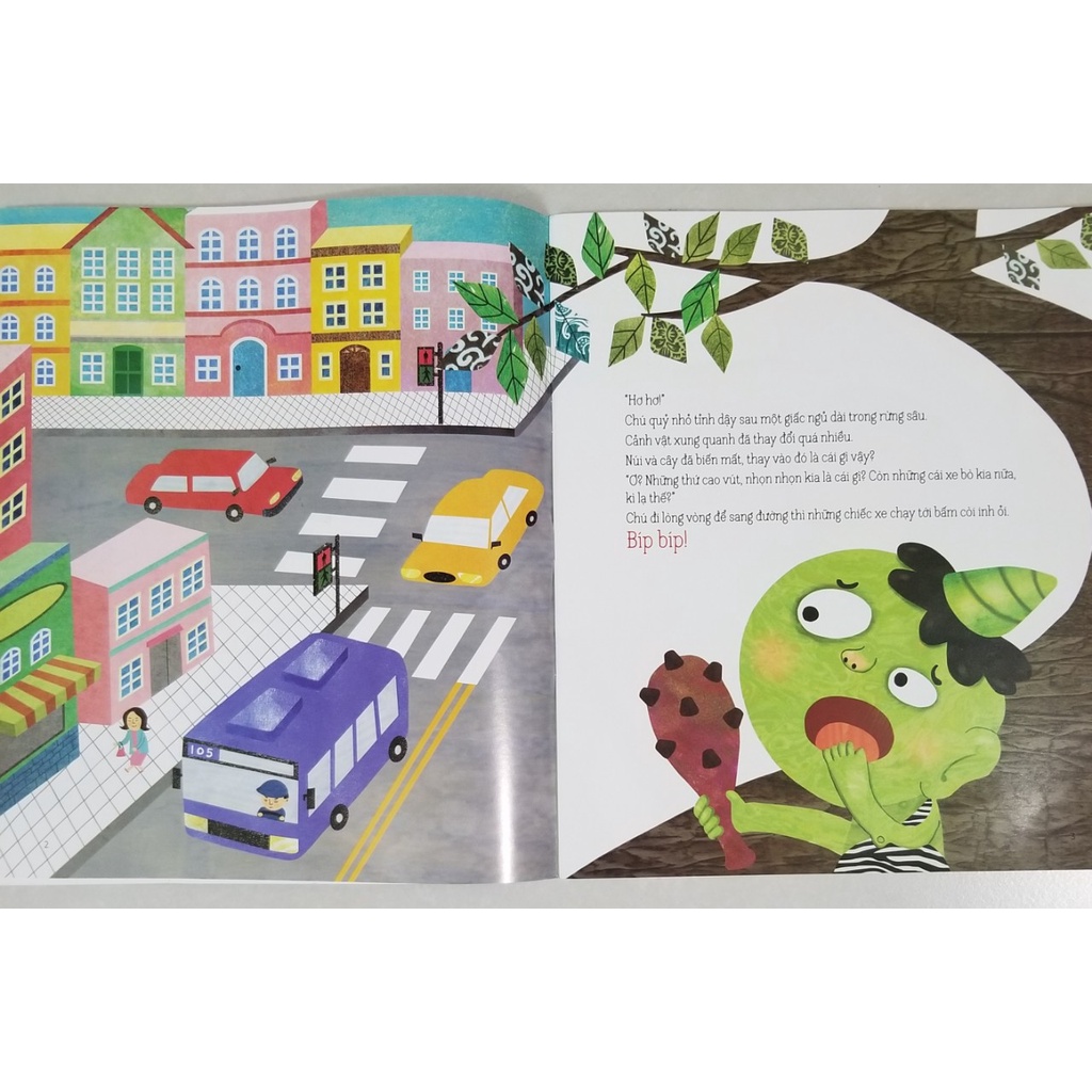 Sách - Hướng Dẫn Kĩ Năng An Toàn Cho Trẻ Em - An Toàn Giao Thông - Quỷ Nhỏ Ơi Sang Đường Thôi!