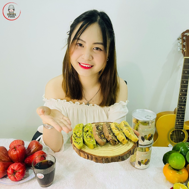 Bánh Biscotti nguyên cám mix 3 vị trà xanh vani cà phê ăn kiêng tăng cơ giảm cân, tiểu đường, eatclean TOFUDA BIS3VI250 | BigBuy360 - bigbuy360.vn