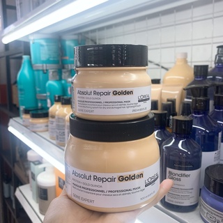 Dầu hấp loreal nhũ vàng phục hồi tóc hư tổn 250ml/500ml serie expert absolut repair gold quinoa + protein golde