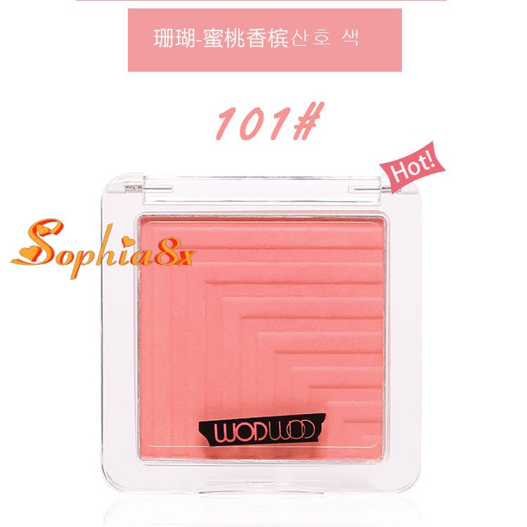 Phấn má hồng dạng nén kèm chổi WODWOD Peach Blusher 8.5g