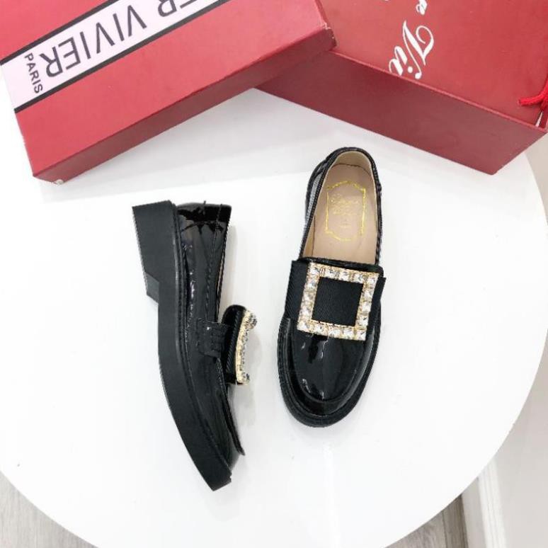 XM(VIDEO)Giày Mọi Da Bóng Khoá Đá Vuông Roger Vivier Fullbox Bill Túi Cao Cấp Xịn 2020 : L ‣ B24f ࿑ ; '