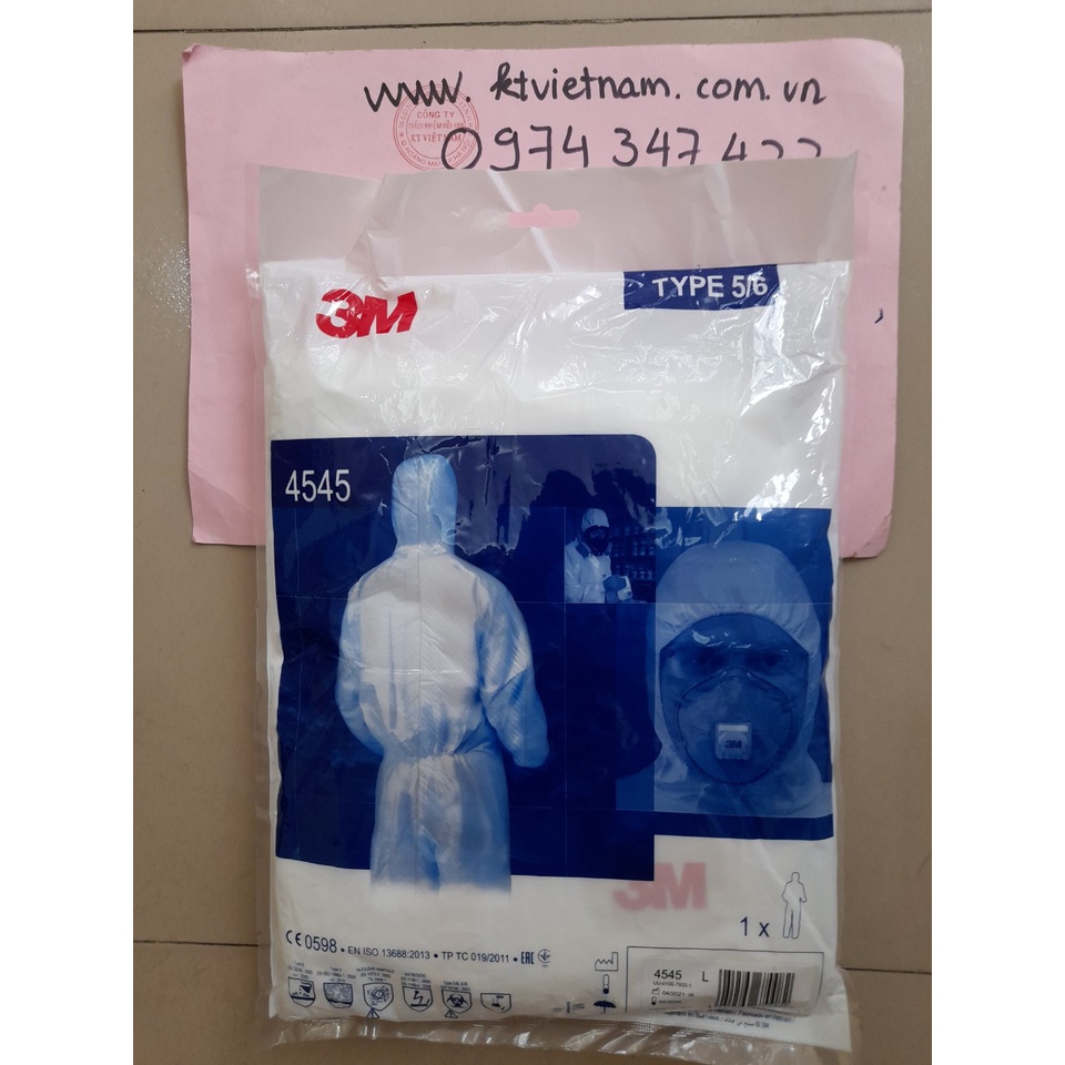 QUẦN ÁO chống hóa chất cho thợ sơn, phụn thuốc sâu 3M 4545