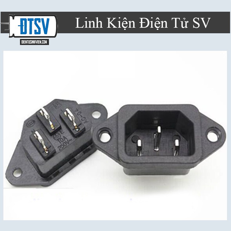 Ổ Cắm Nguồn 3 Chân 10A 250VAC-linhkiensv