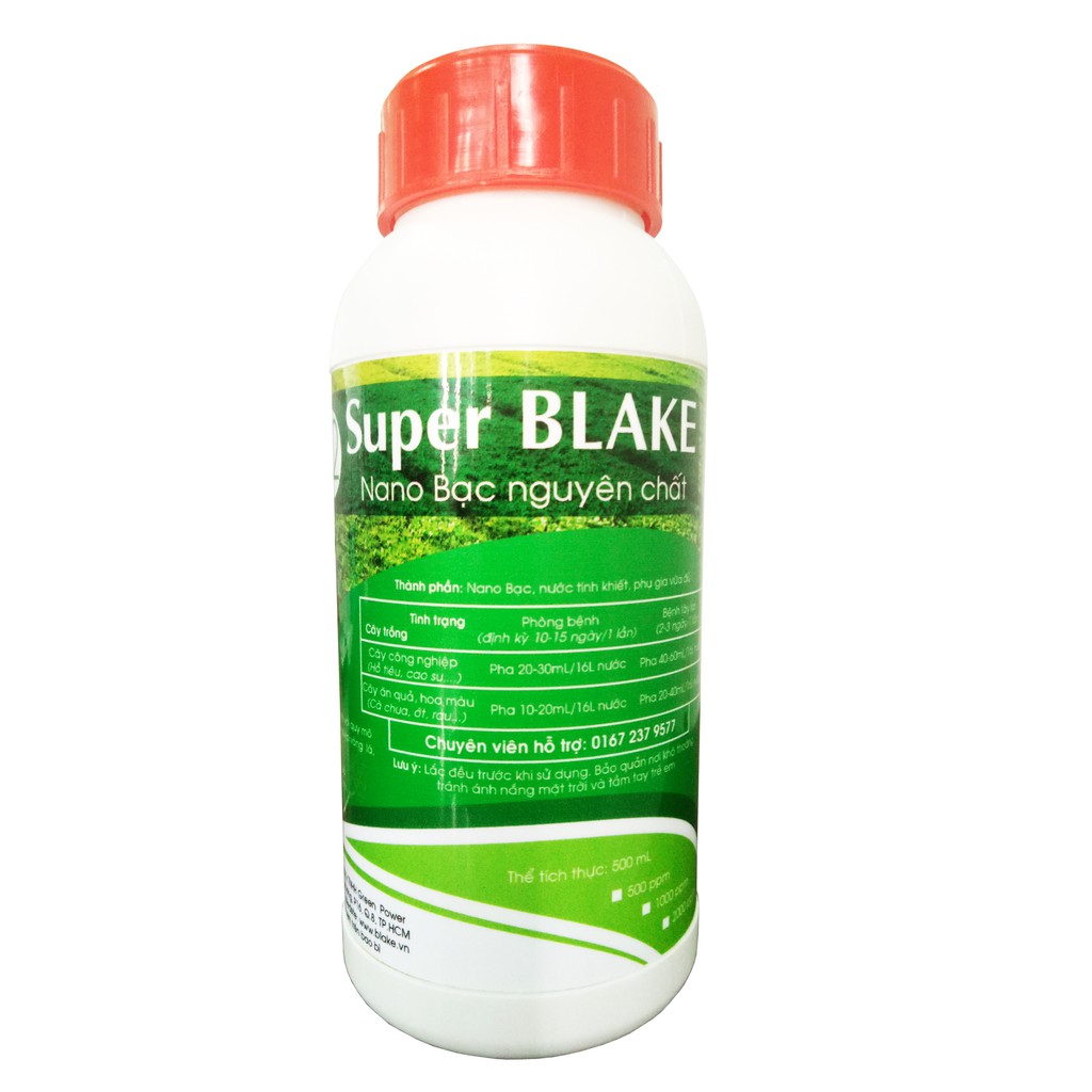 Combo 2 chai nano Bạc nguyên chất Super BLAKE (500mL) - Trị nấm và vị khuẩn lên đến 99%