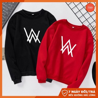 Áo thun nam dài tay, chất nỉ poly Thái dày mịn may kỹ in  Ailen Walker SW66