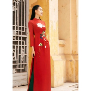 ��Áo dài truyền thống lụa thêu hoa cao cấp sang chảnh đẹp💕