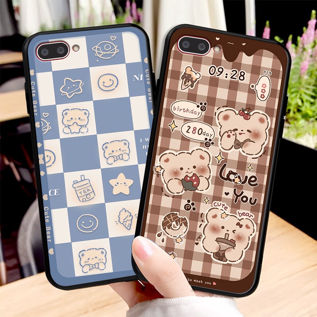 Ốp lưng Oppo A3S / A1K in hình 3D GẤU cute be@r, soda, happy day cực hot ,thời thượng