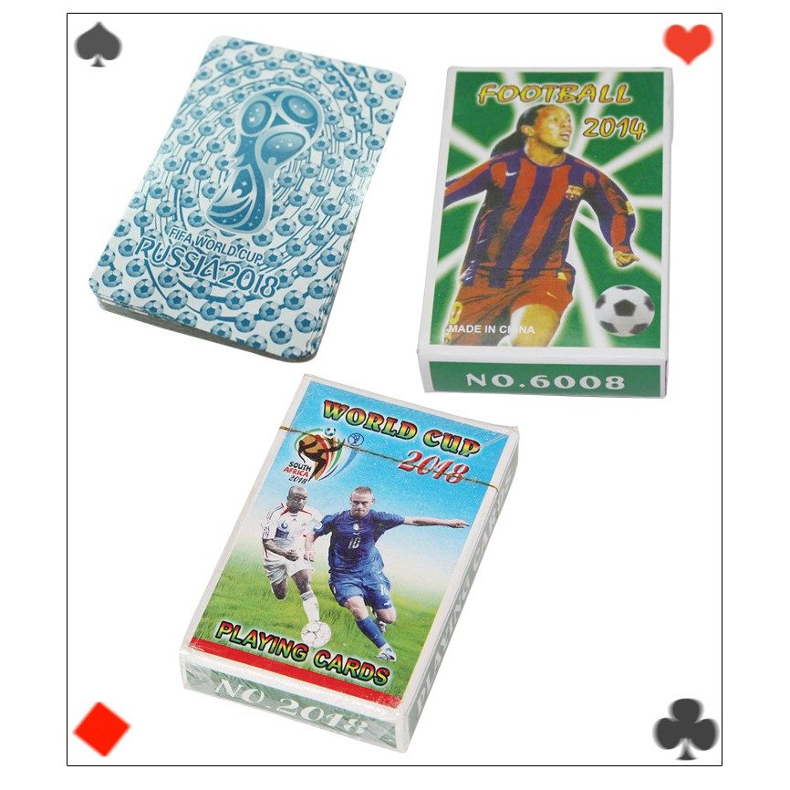 Bộ  52 thẻ bài các nhân vật nổi tiếng bóng đá-Thẻ cầu thủ bóng WC 2018