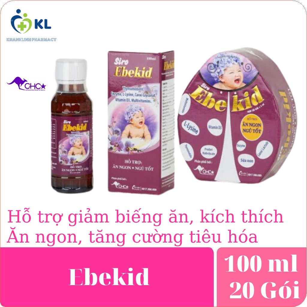 Siro EBEKID -giúp bé ăn ngon, ngủ tốt,hết biếng ăn, tăng cường hấp thu, tăng cường miễn dịch